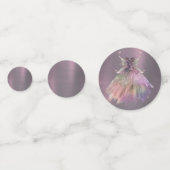 ボヘミアン妖精ボールのガウン | 抑えグラデーションたワインシーン コンフェッティ (裏面)