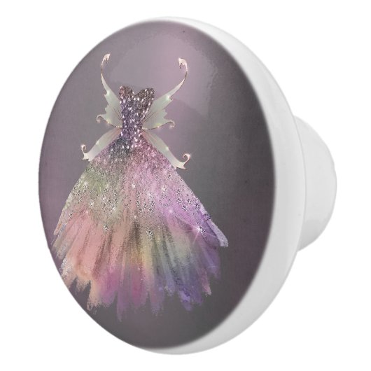 ボヘミアン妖精ボールのガウン | 抑えグラデーションたワインシーン セラミックノブ (右)