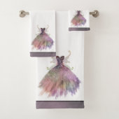 ボヘミアン妖精ボールのガウン | 抑えグラデーションたワインシーン バスタオルセット (インサイチュ)