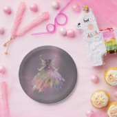 ボヘミアン妖精ボールのガウン | 抑えグラデーションたワインシーン ペーパープレート (パーティー)