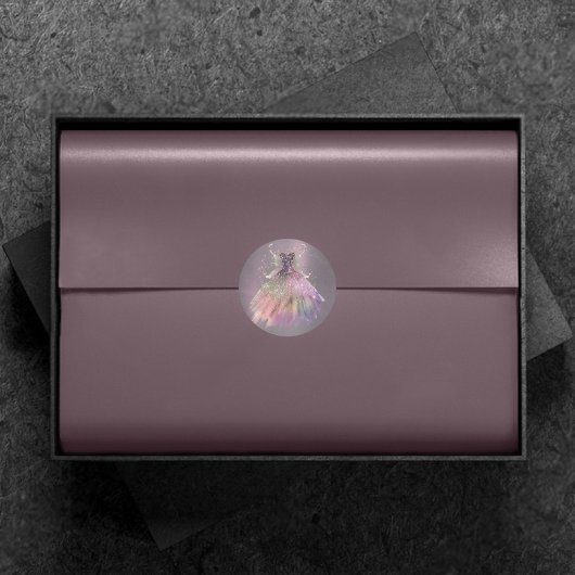 ボヘミアン妖精ボールのガウン | 抑えグラデーションたワインシーン ラウンドシール