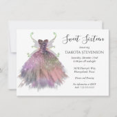 ボヘミアン妖精ボールのガウン | 抑えグラデーションたワインシーン 招待状 (正面)