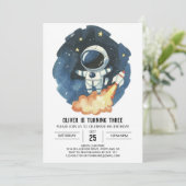 ボヘミアン宇宙子供宇宙飛行士ボーイ誕生日 招待状 (スタンド正面)