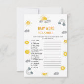 ボヘミアン小さなサンシャインベビーシャワーゲームカード 招待状 (正面)