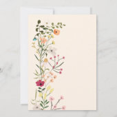 ボヘミアン小さな野生の花の春の赤ちゃんシャワー 招待状 (裏面)