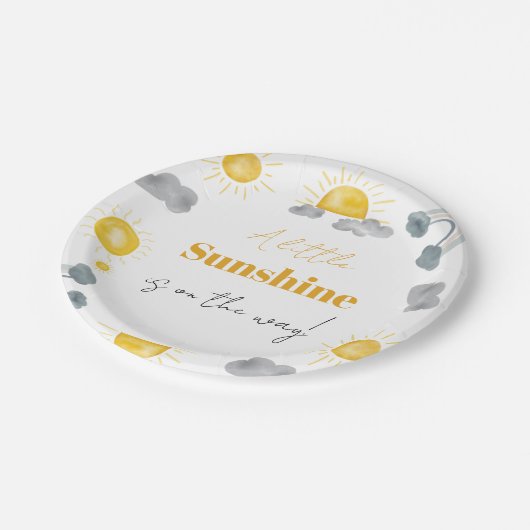 ボヘミアン少し太陽の光は赤ちゃんのシャワー方法である ペーパープレート (アングル)