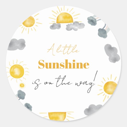 ボヘミアン少し太陽の光は赤ちゃんのシャワー方法である ラウンドシール (正面)