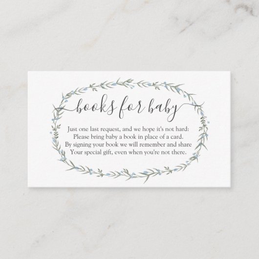 ボヘミアン少年の本の代わりに、ベビーの挿入のための本 エンクロージャーカード (正面)