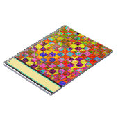 ボヘミアン市松模様にフローラ ノートブック (左側)