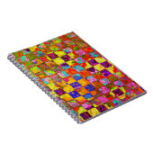 ボヘミアン市松模様にフローラ ノートブック (右側)