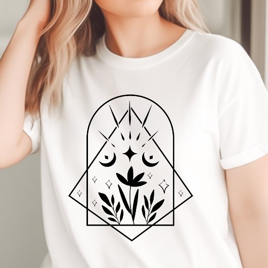 ボヘミアン幾何学三日月ボタニカル トライブレンドＴシャツ