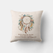 ボヘミアン引用文ドリームキャッチャークリーム クッション (裏面)
