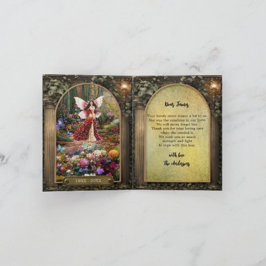 ボヘミアン悔やみや弔慰写真弔問カード サンキューカード (内部)