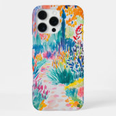 ボヘミアン抽象的な野の花の庭 iPhoneケース (裏面)