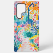 ボヘミアン抽象的な野の花の庭 SAMSUNG GALAXYケース (裏面)