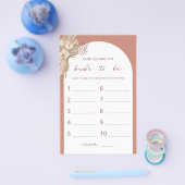 ボヘミアン新婦のシャワーゲームフライヤーは何歳だった チラシ (シングル)