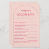 ボヘミアン新郎は何と言ったブライダルシャワー (正面/裏面)