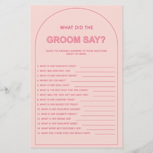 ボヘミアン新郎は何と言ったブライダルシャワー (正面)