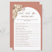 ボヘミアン新郎は何と言ったブライダルシャワー (正面/裏面)