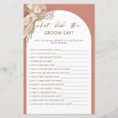 ボヘミアン新郎は何と言ったブライダルシャワー (正面)