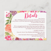 ボヘミアン明るいフローラ結婚アーチ詳細 エンクロージャーカード (正面)