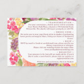 ボヘミアン明るいフローラ結婚アーチ詳細 エンクロージャーカード (裏面)