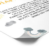 ボヘミアン晩夜おむつ赤ちゃんシャワーゲーム ポスター (角)