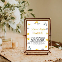 ボヘミアン晩夜おむつ赤ちゃんシャワーゲーム ポスター