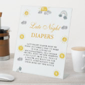 ボヘミアン晩夜おむつ赤ちゃんシャワーゲーム 台座サイン (インサイチュ)