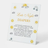 ボヘミアン晩夜おむつ赤ちゃんシャワーゲーム 台座サイン (正面)