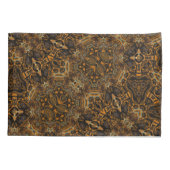 ボヘミアン暗褐色パターン 枕カバー (裏面)