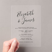 ボヘミアン書結婚跡 アクリル招待状 (インサイチュ (ポータブル))