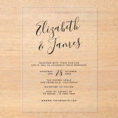 ボヘミアン書結婚跡 アクリル招待状 (正面)