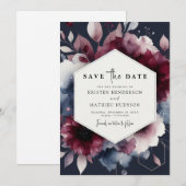 ボヘミアン書道ブルゴーニュ セーブザデート (正面/裏面)