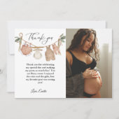 ボヘミアン服ベビーシャワーサンキューカード 招待状 (正面)