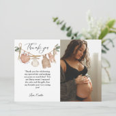 ボヘミアン服ベビーシャワーサンキューカード 招待状 (スタンド正面)