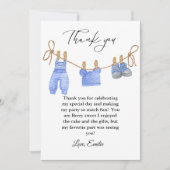 ボヘミアン服ベビーシャワーサンキューカード 招待状 (正面)