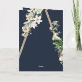 ボヘミアン木材フローラ結婚ブルーのサービスの順序 プログラム (裏面)