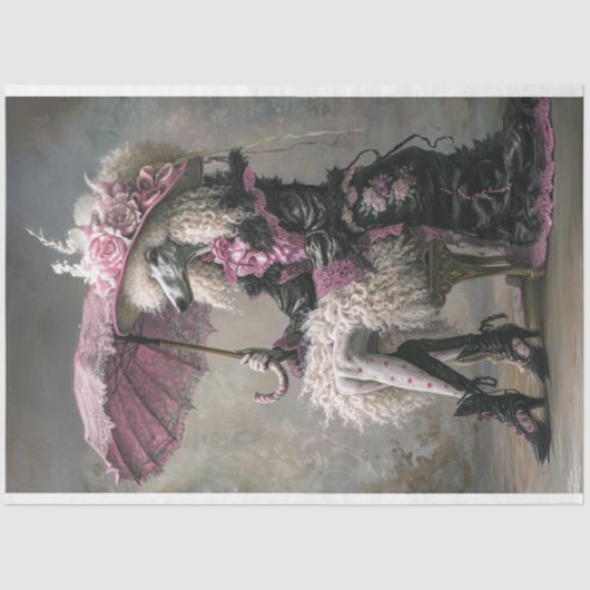 ボヘミアン標準プードルデコページ 薄葉紙 (正面)