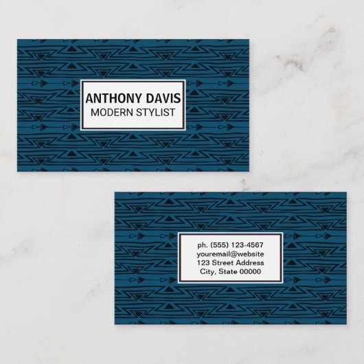 ボヘミアン模様 名刺 (正面/裏面)