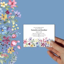 ボヘミアン水彩ガーデンフラワーフォトリハーサル 招待状