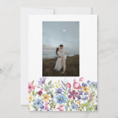 ボヘミアン水彩園花フォトサンキュー 招待状 (裏面)