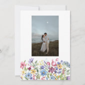 ボヘミアン水彩園花写真 招待状 (裏面)