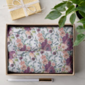 ボヘミアン水彩大花模様 薄葉紙 (ギフト)