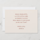 ボヘミアン水彩花少女プロポーションカード 招待状 (裏面)