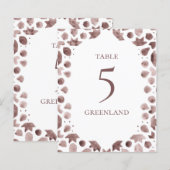 ボヘミアン水彩茶色のタイルのテーブル名 (正面/裏面)