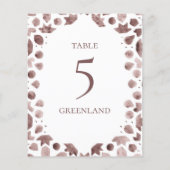 ボヘミアン水彩茶色のタイルのテーブル名 (裏面)