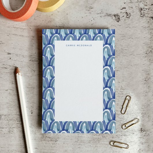 ボヘミアン水彩虹のブルー ポストイット