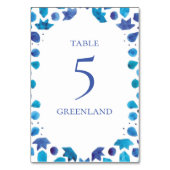 ボヘミアン水彩青タイル テーブルナンバー (裏面)