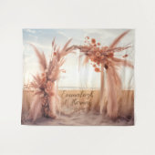 ボヘミアン湿地サンセットアルウェイ タペストリー (正面(横))